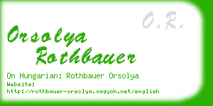 orsolya rothbauer business card